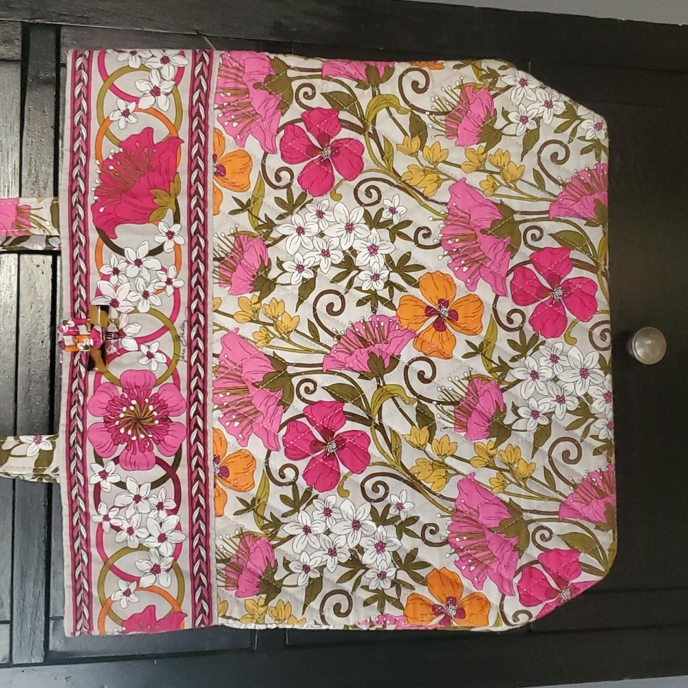 Vera Bradley Tea Garden Flower Shoulder Tote Purse